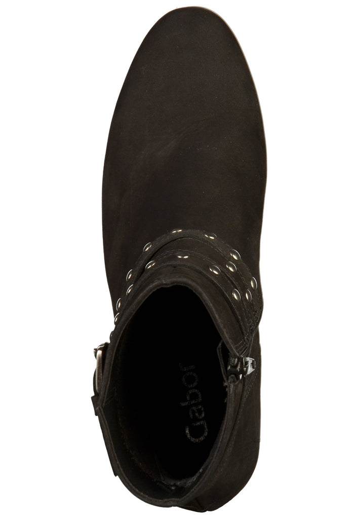 Gabor Stiefelette Leder Schwarz - surf4shoes