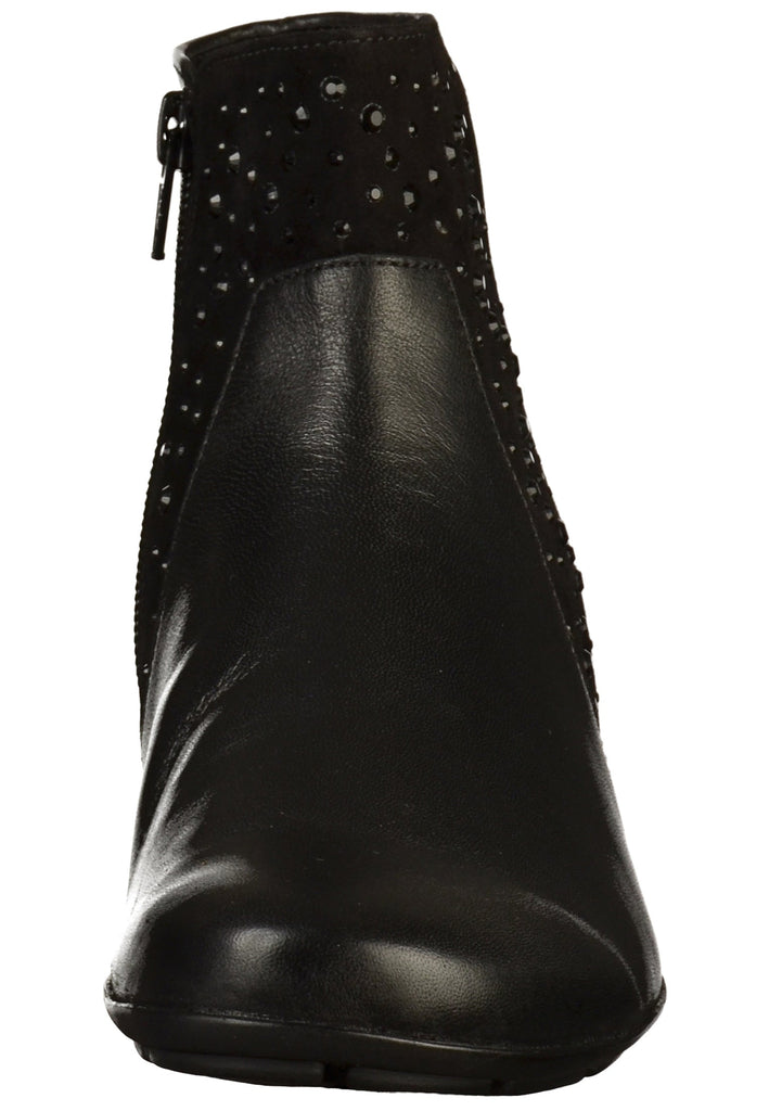 Gabor Stiefelette Glattleder Schwarz - surf4shoes