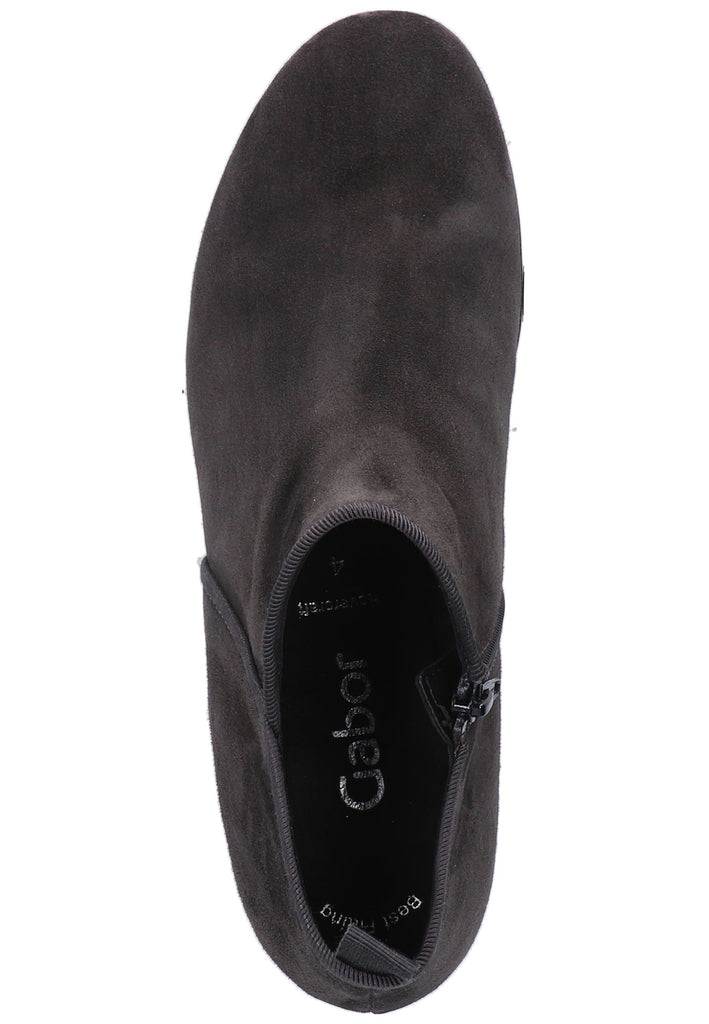 Gabor Stiefelette Veloursleder Dunkelgrau - surf4shoes