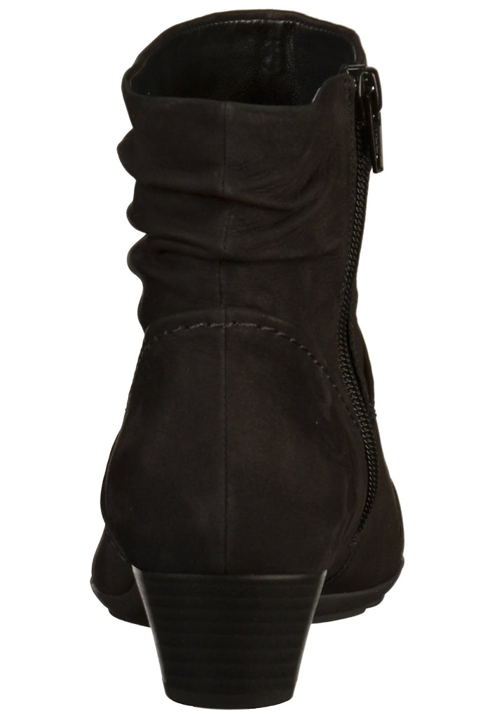 Gabor Stiefelette Nubukleder Schwarz - surf4shoes