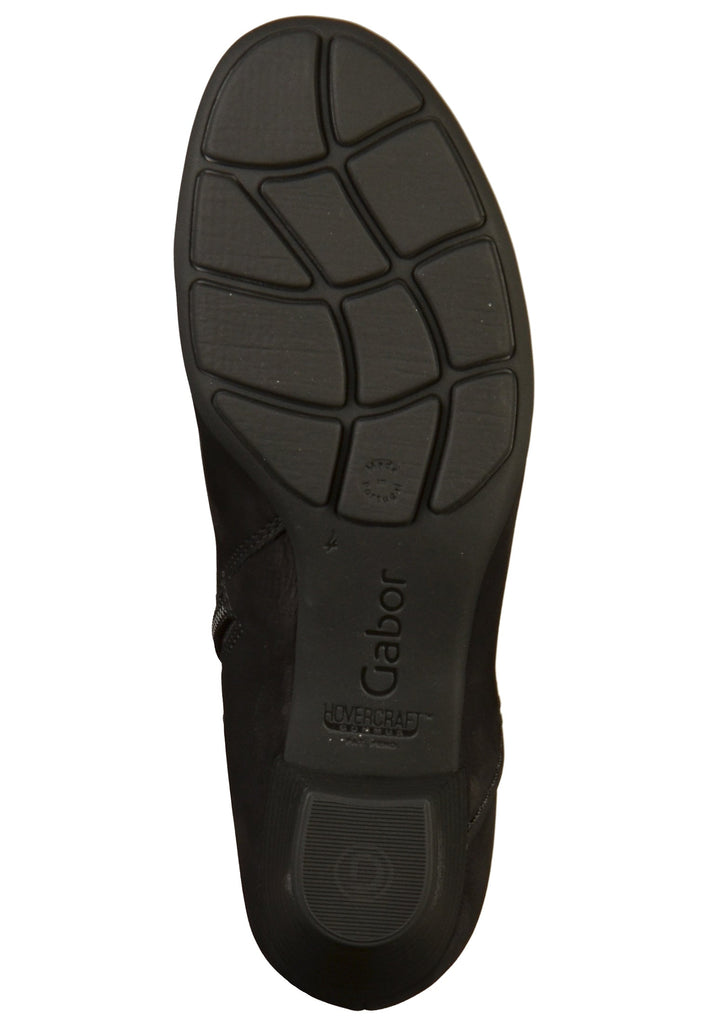 Gabor Stiefelette Nubukleder Schwarz - surf4shoes