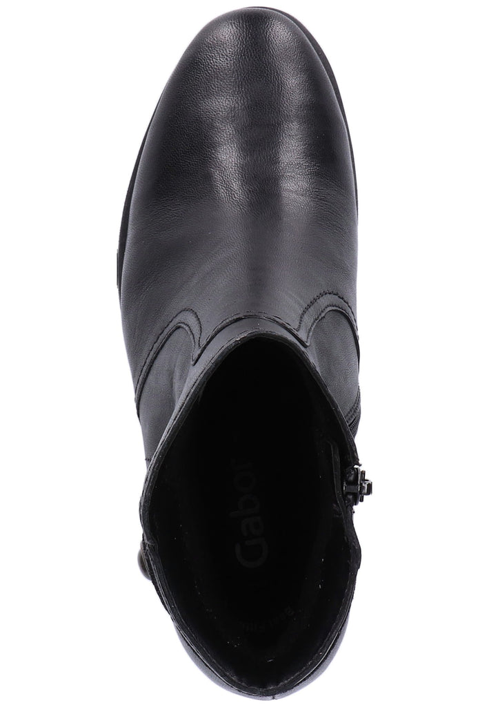 Gabor Stiefelette Leder Schwarz - surf4shoes