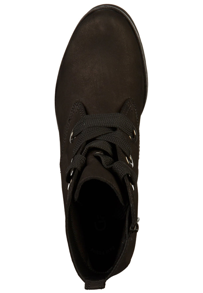 Gabor Stiefelette Nubukleder Schwarz - surf4shoes