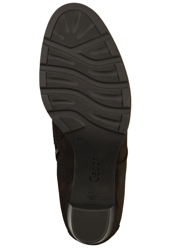 Gabor Stiefelette Nubukleder Schwarz - surf4shoes