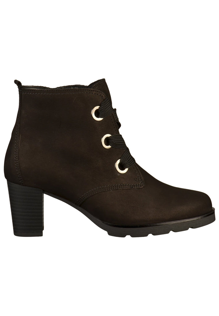 Gabor Stiefelette Nubukleder Schwarz - surf4shoes