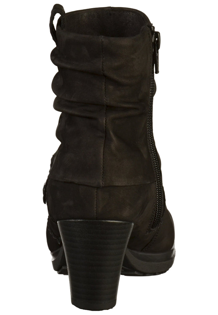 Gabor Stiefelette Nubukleder Schwarz - surf4shoes