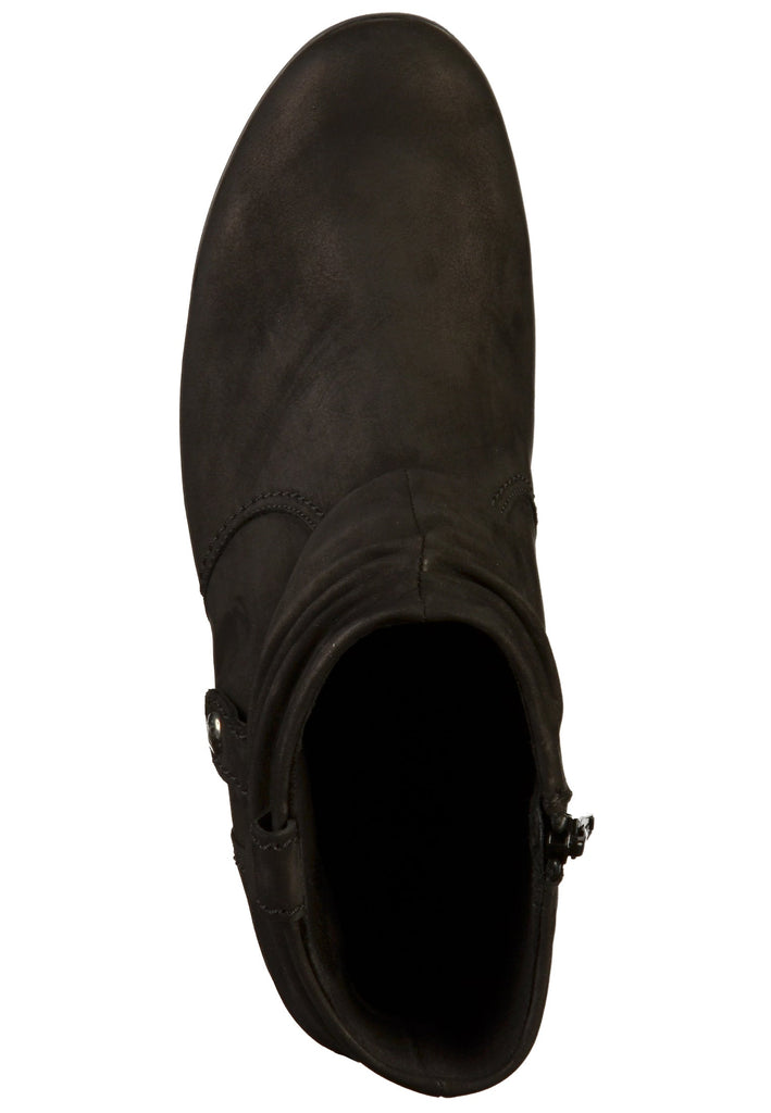 Gabor Stiefelette Nubukleder Schwarz - surf4shoes