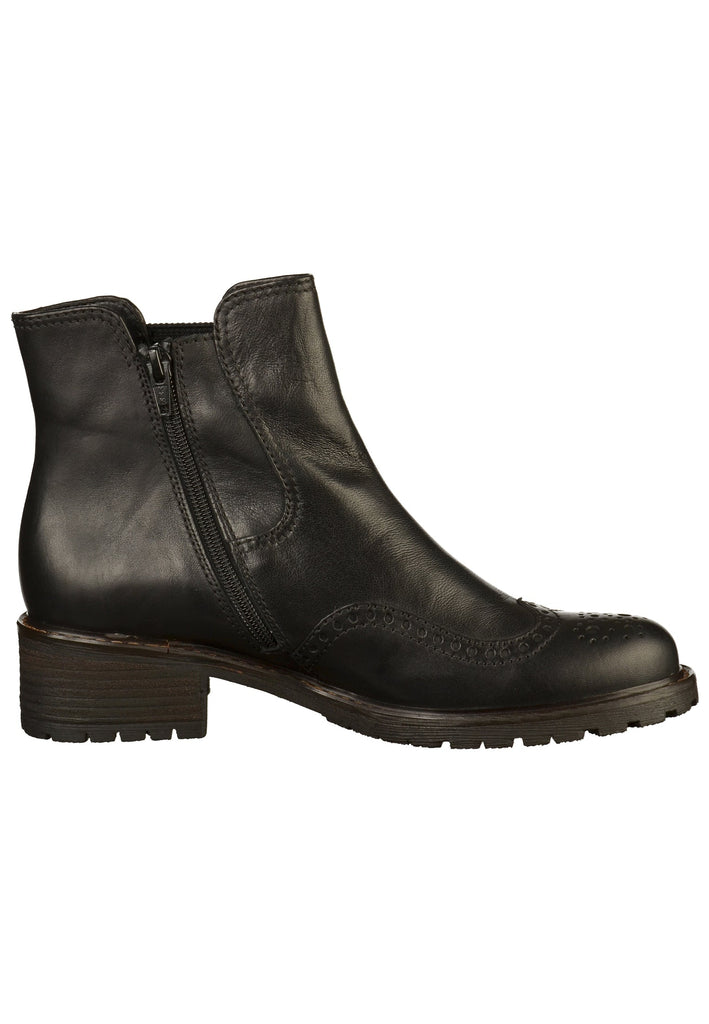 Gabor Stiefelette Leder Schwarz - surf4shoes