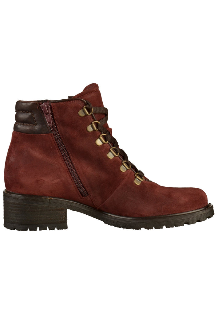 Gabor Stiefelette Nubukleder Dunkelrot - surf4shoes