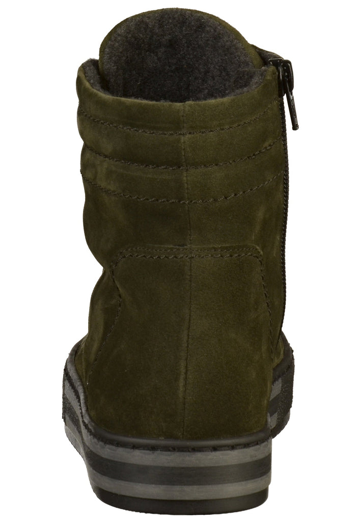 Gabor Stiefelette Veloursleder Oliv - surf4shoes