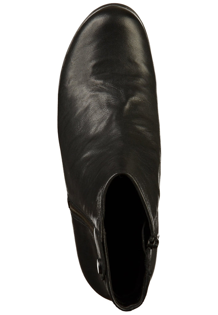 Gabor Stiefelette Leder Schwarz - surf4shoes