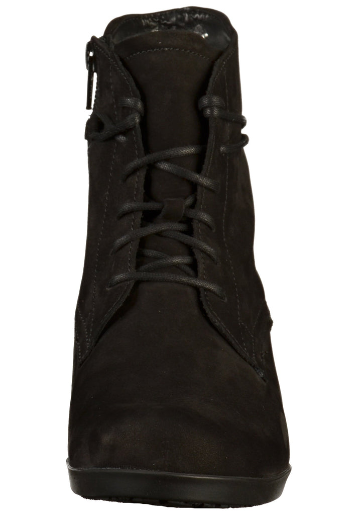 Gabor Stiefelette Nubukleder Schwarz - surf4shoes