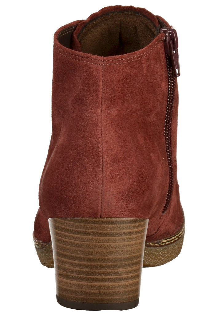 Gabor Stiefelette Veloursleder Rot - surf4shoes