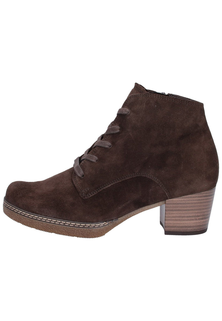 Gabor Stiefelette Nubukleder Braun - surf4shoes