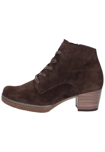 Gabor Stiefelette Nubukleder Braun - surf4shoes