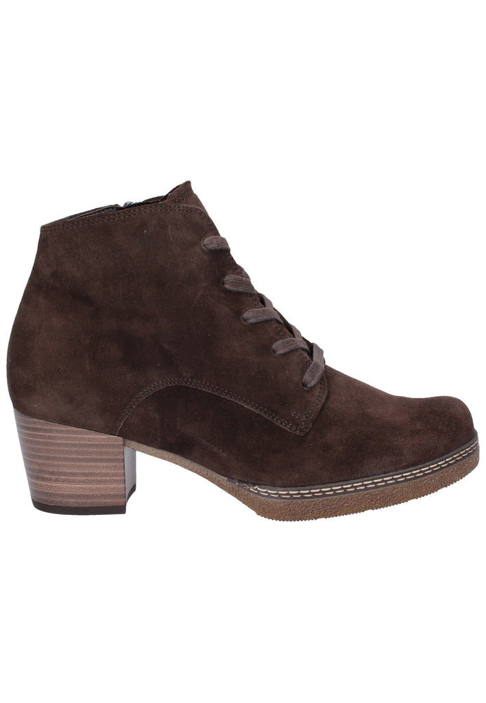 Gabor Stiefelette Nubukleder Braun - surf4shoes