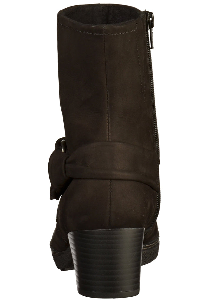 Gabor Stiefelette Nubukleder Schwarz - surf4shoes
