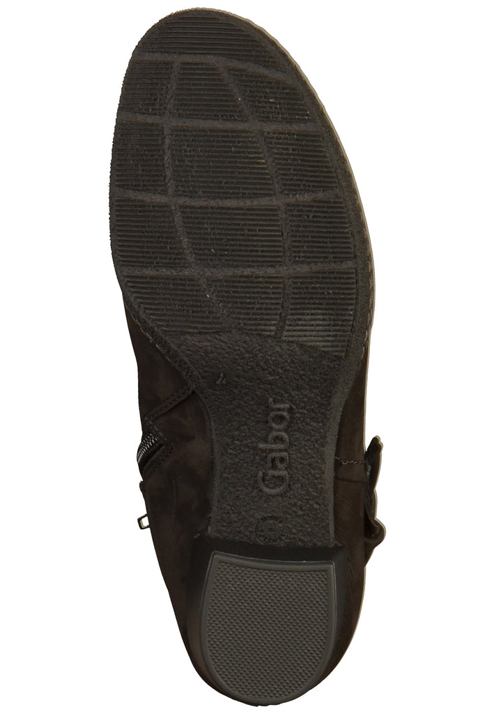 Gabor Stiefelette Nubukleder Schwarz - surf4shoes