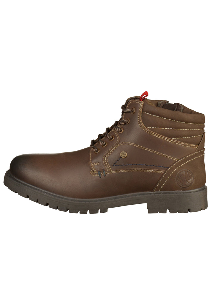 s.Oliver Stiefelette Leder Dunkelbraun - surf4shoes