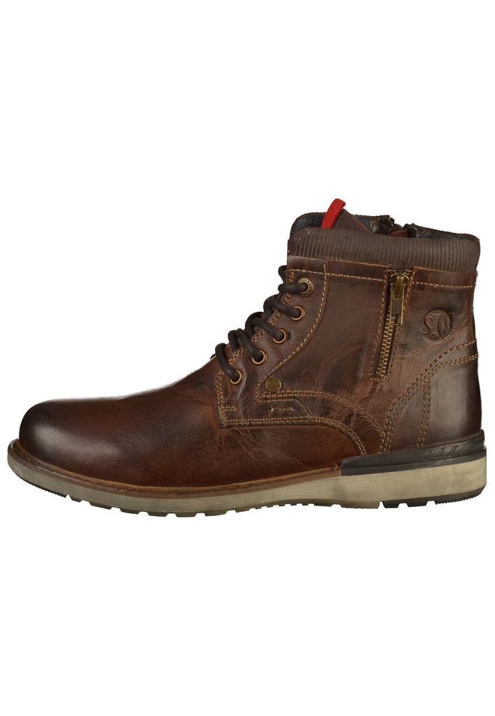 s.Oliver Stiefelette Leder Dunkelbraun - surf4shoes