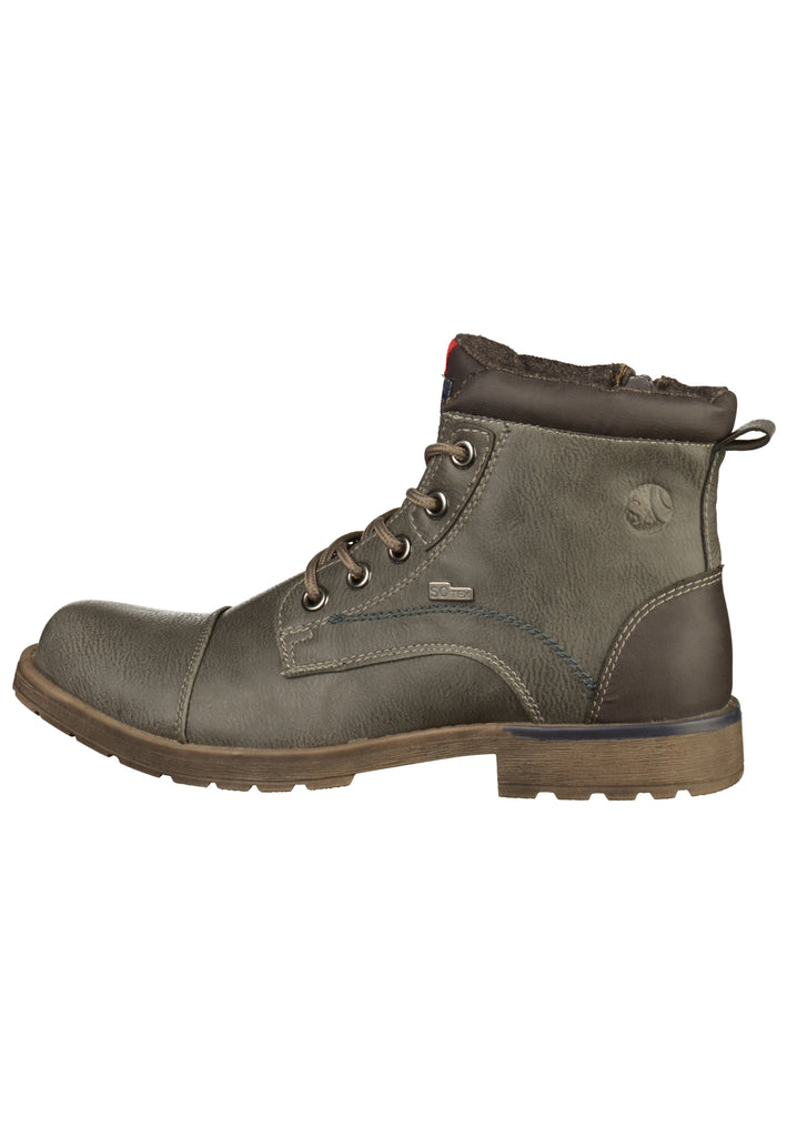 s.Oliver Stiefelette Lederimitat/Textil Dunkelgrau - surf4shoes