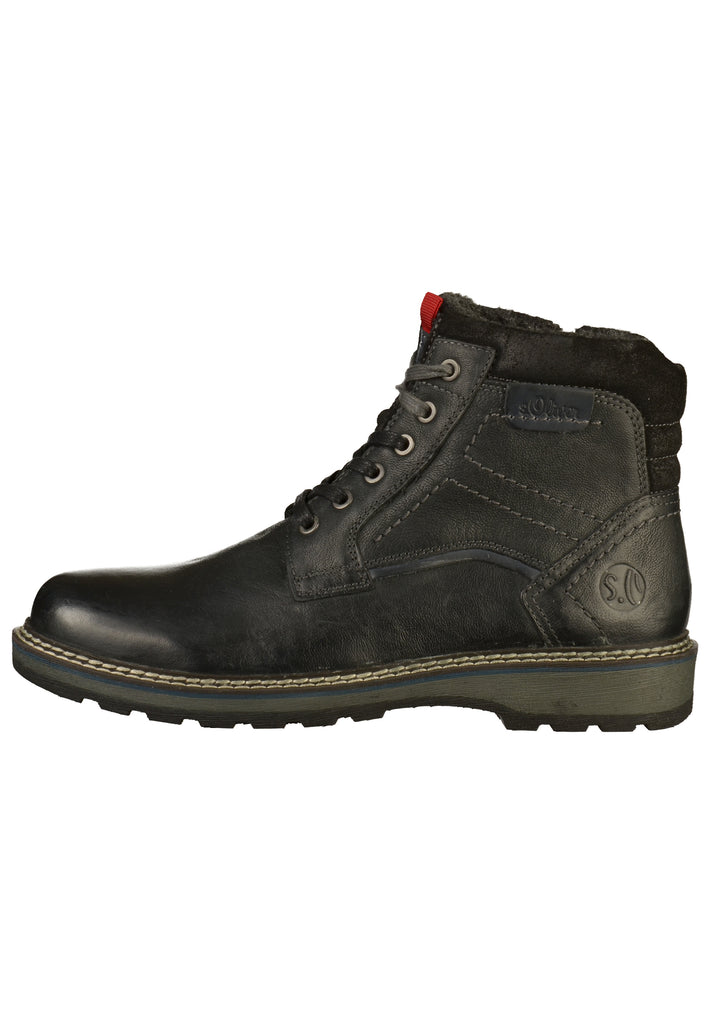 s.Oliver Stiefelette Leder Schwarz - surf4shoes