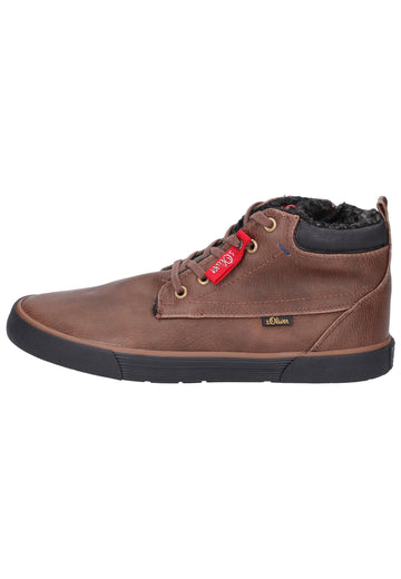 s.Oliver Sneaker Lederimitat Braun - surf4shoes