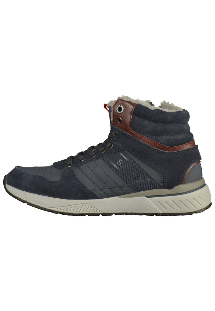 s.Oliver Sneaker Leder/Textil Blau - surf4shoes