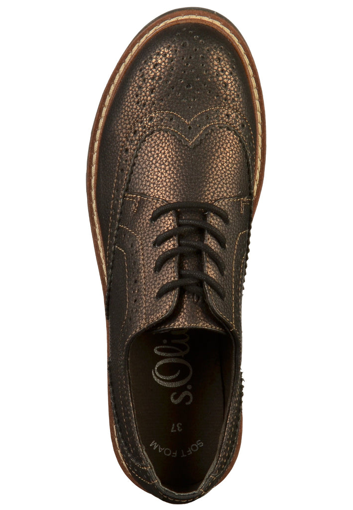 s.Oliver Halbschuhe Lederimitat Bronze - surf4shoes