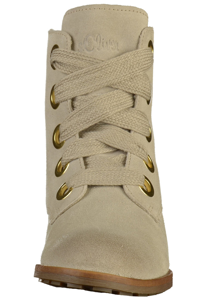 s.Oliver Stiefelette Nubukleder Champagner - surf4shoes