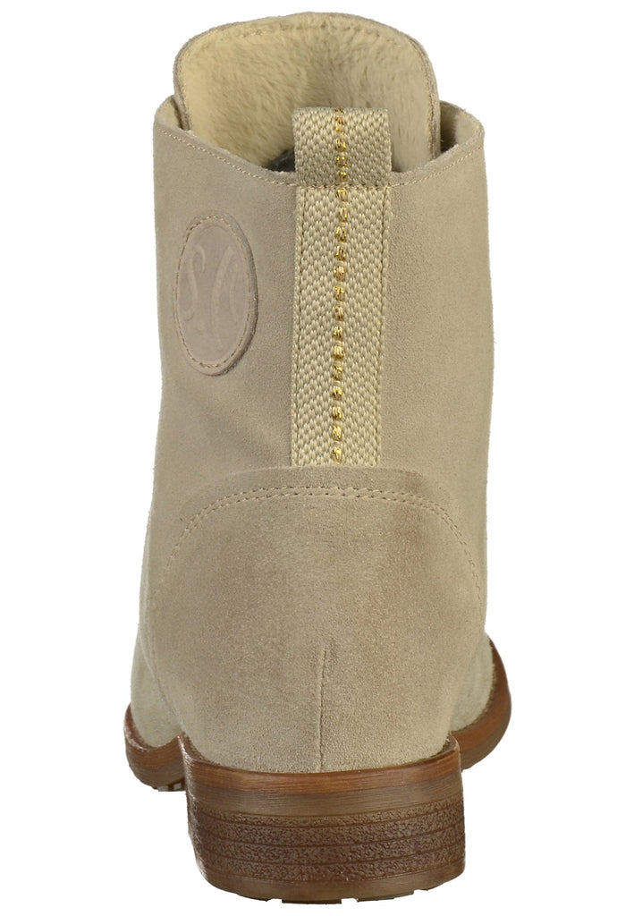 s.Oliver Stiefelette Nubukleder Champagner - surf4shoes
