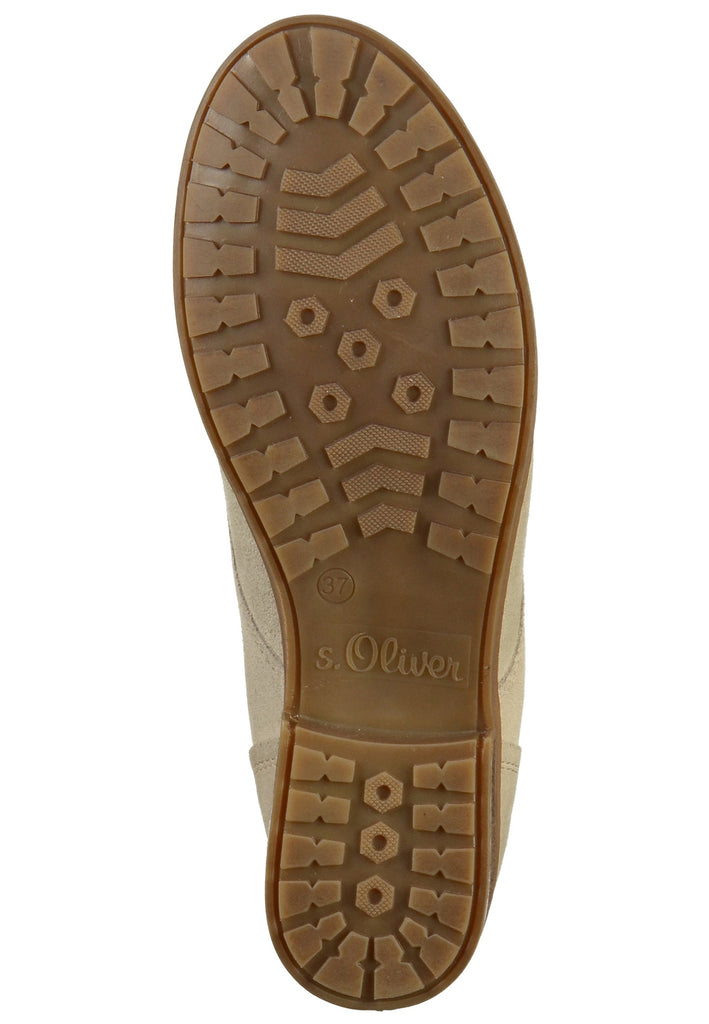 s.Oliver Stiefelette Nubukleder Champagner - surf4shoes