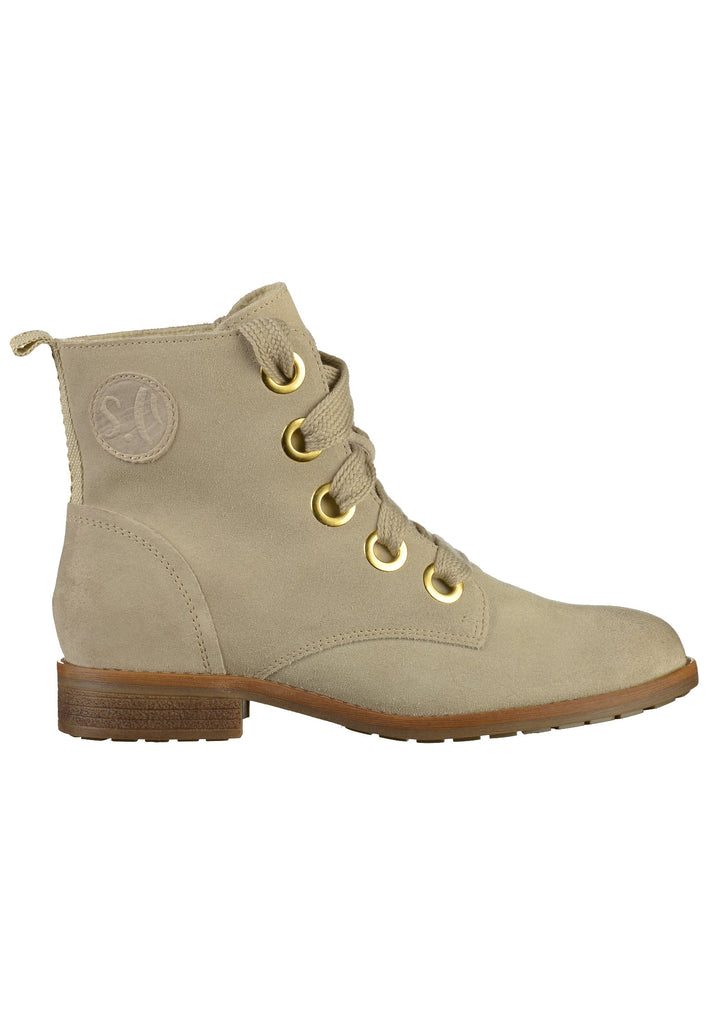 s.Oliver Stiefelette Nubukleder Champagner - surf4shoes