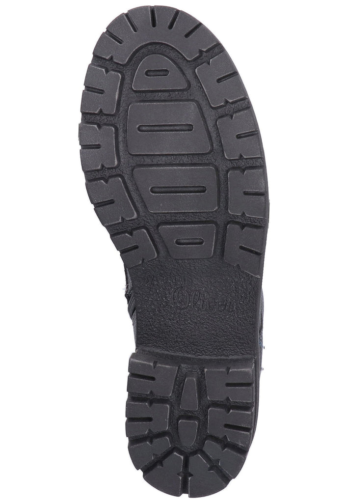 s.Oliver Stiefelette Lederimitat/Textil Schwarz - surf4shoes