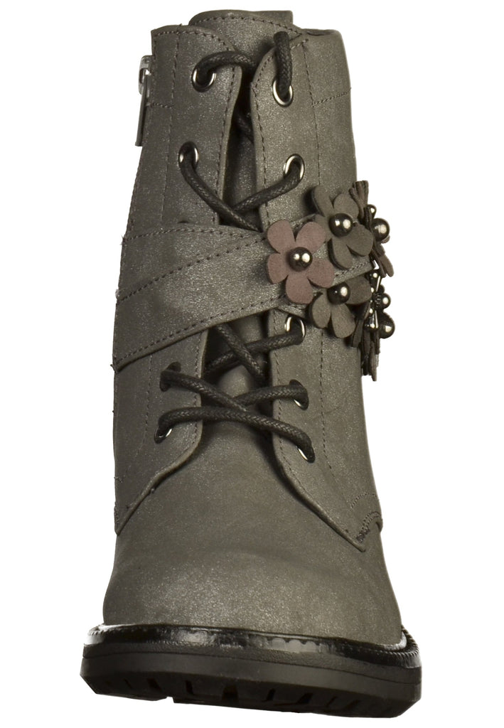 s.Oliver Stiefelette Lederimitat/Textil Graphit - surf4shoes