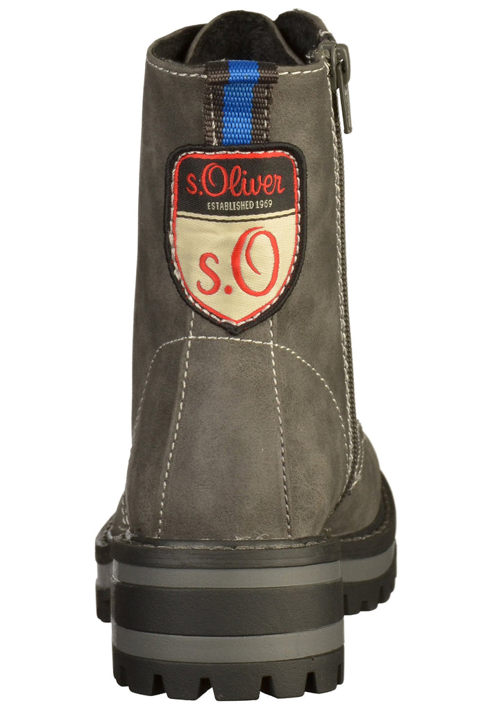 s.Oliver Stiefelette Lederimitat/Textil Graphit - surf4shoes