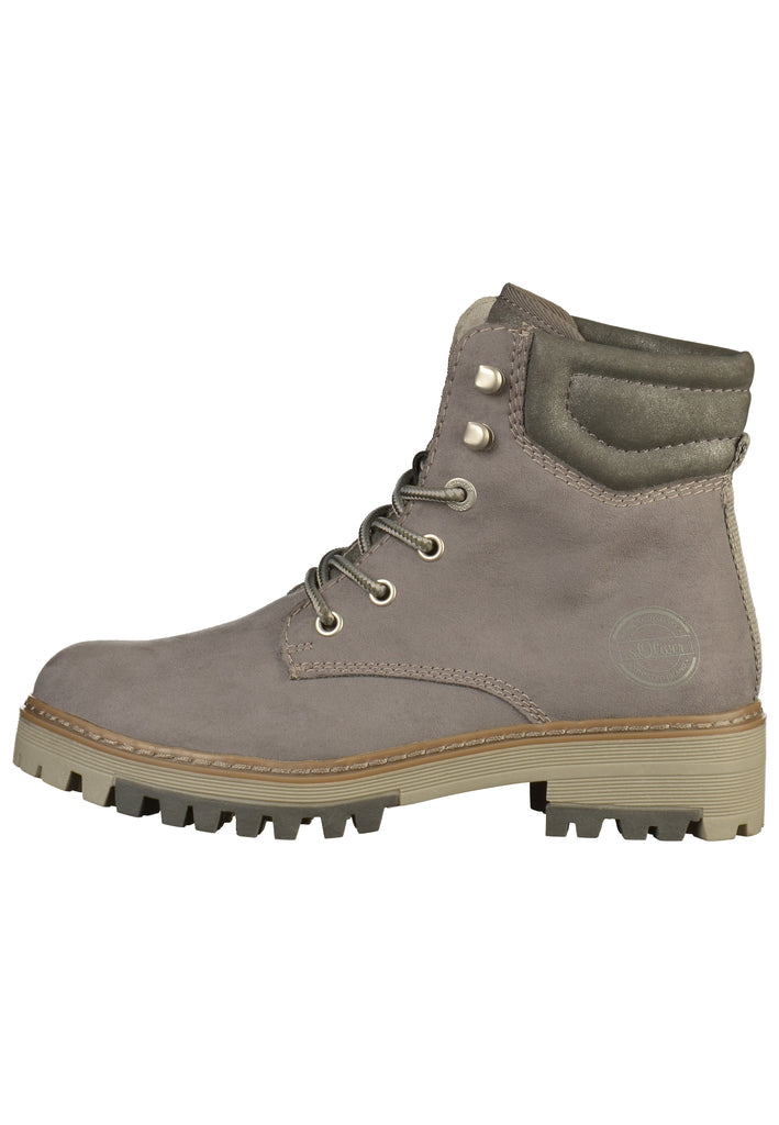 s.Oliver Stiefelette Lederimitat/Textil Grau - surf4shoes