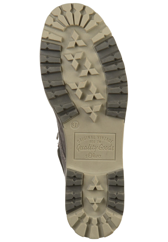 s.Oliver Stiefelette Lederimitat/Textil Grau - surf4shoes