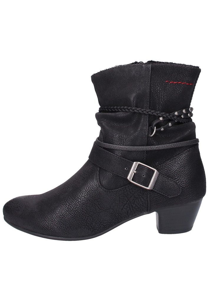 s.Oliver Stiefelette Lederimitat Schwarz - surf4shoes