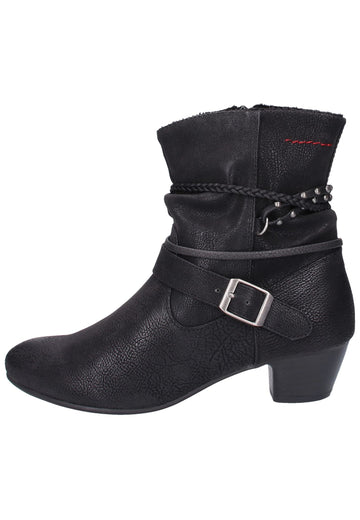s.Oliver Stiefelette Lederimitat Schwarz - surf4shoes