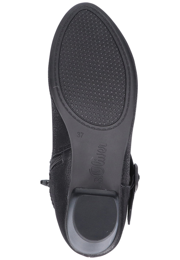 s.Oliver Stiefelette Lederimitat Schwarz - surf4shoes
