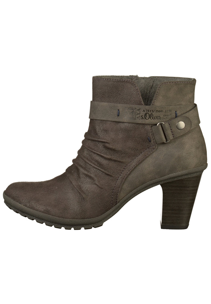s.Oliver Stiefelette Lederimitat/Textil Grau - surf4shoes