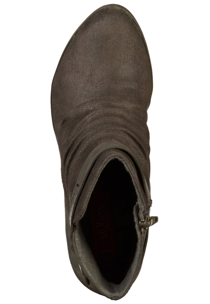 s.Oliver Stiefelette Lederimitat/Textil Grau - surf4shoes