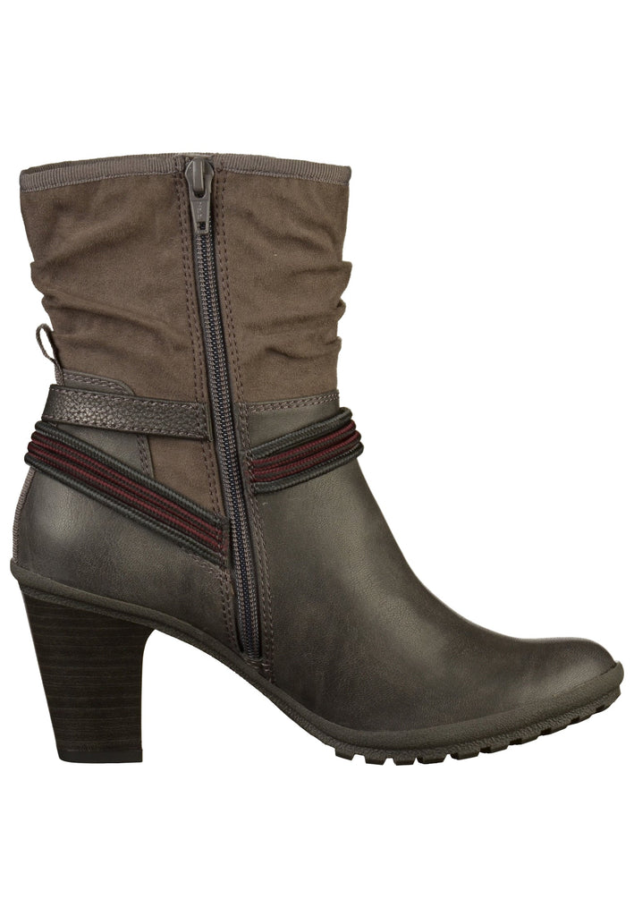 s.Oliver Stiefelette Lederimitat/Textil Grau - surf4shoes