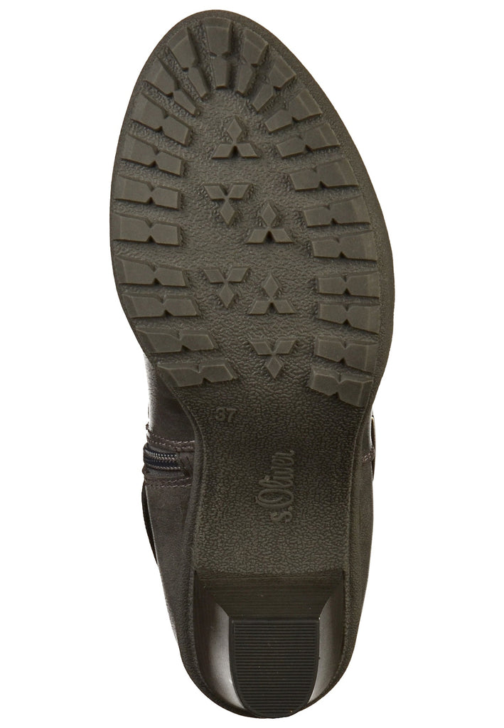 s.Oliver Stiefelette Lederimitat/Textil Grau - surf4shoes