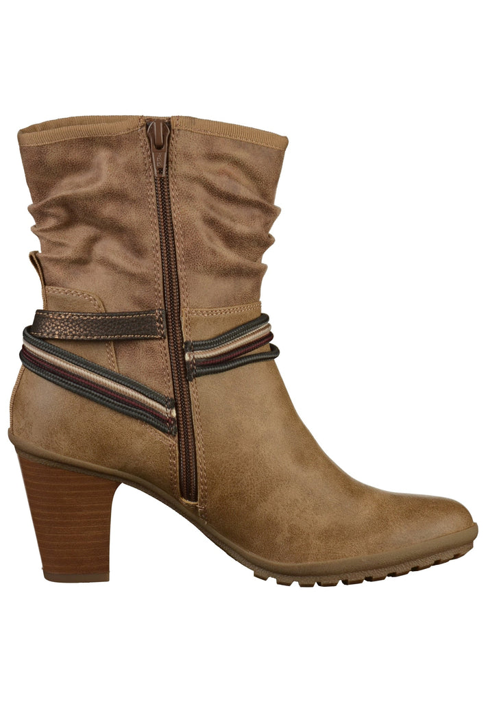 s.Oliver Stiefelette Lederimitat/Textil Braun - surf4shoes