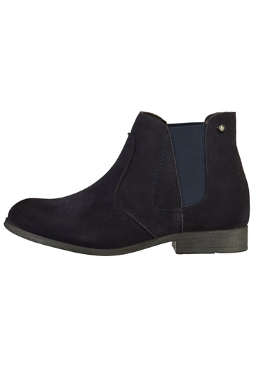 s.Oliver Stiefelette Nubukleder Blau - surf4shoes