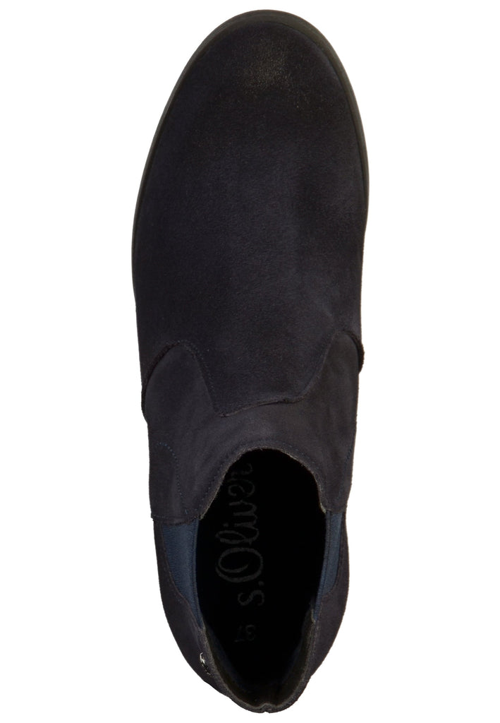 s.Oliver Stiefelette Nubukleder Blau - surf4shoes
