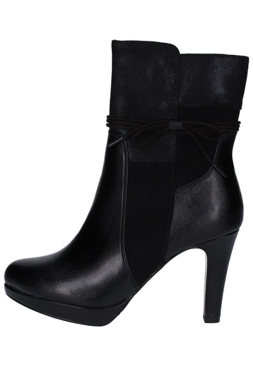 s.Oliver Stiefelette Lederimitat/Textil Schwarz - surf4shoes