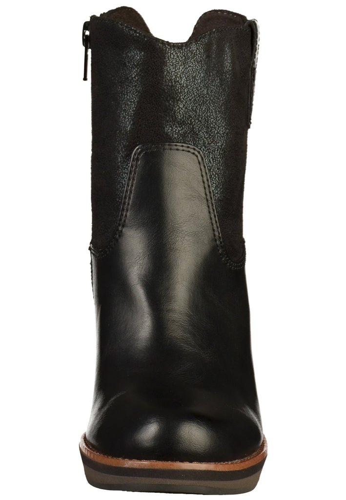 s.Oliver Stiefelette Lederimitat/Textil Schwarz - surf4shoes